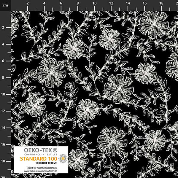 4501-936 Black || Flower Sketches