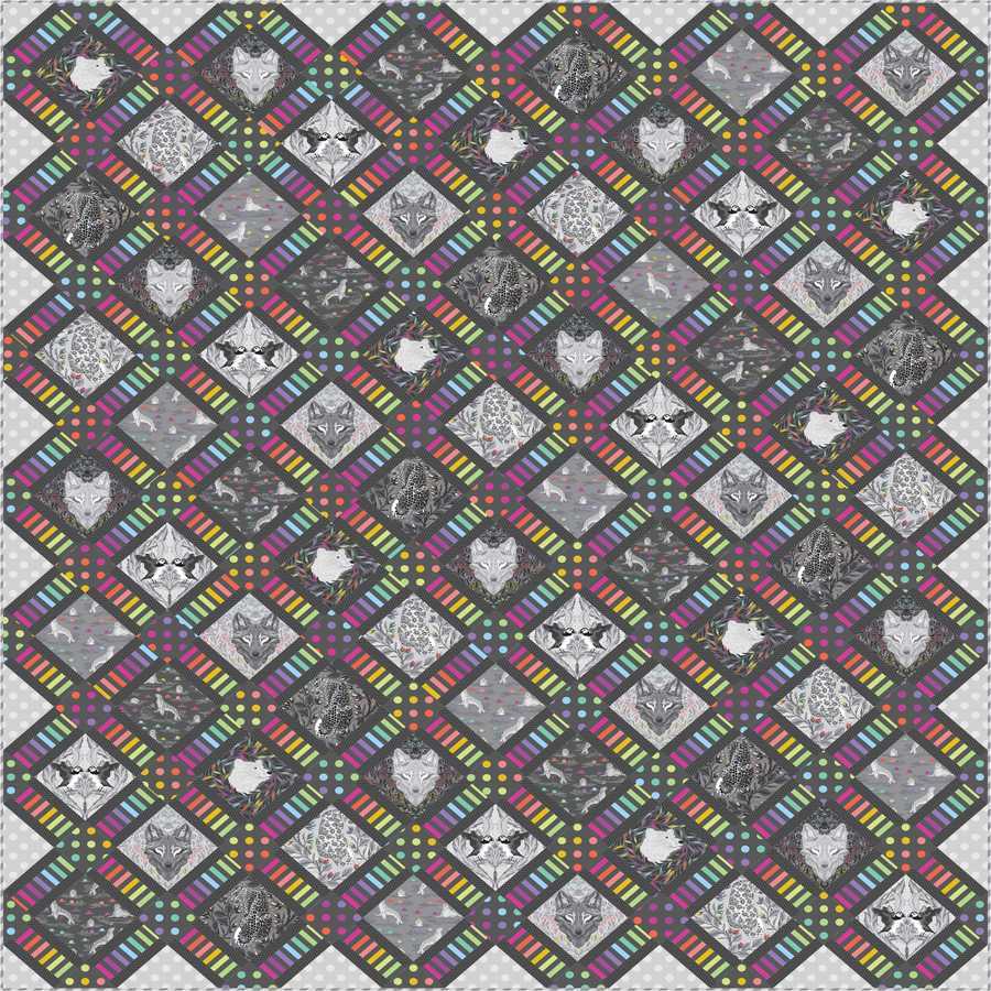 Crossroads Quilt Kit Featuring Graywork