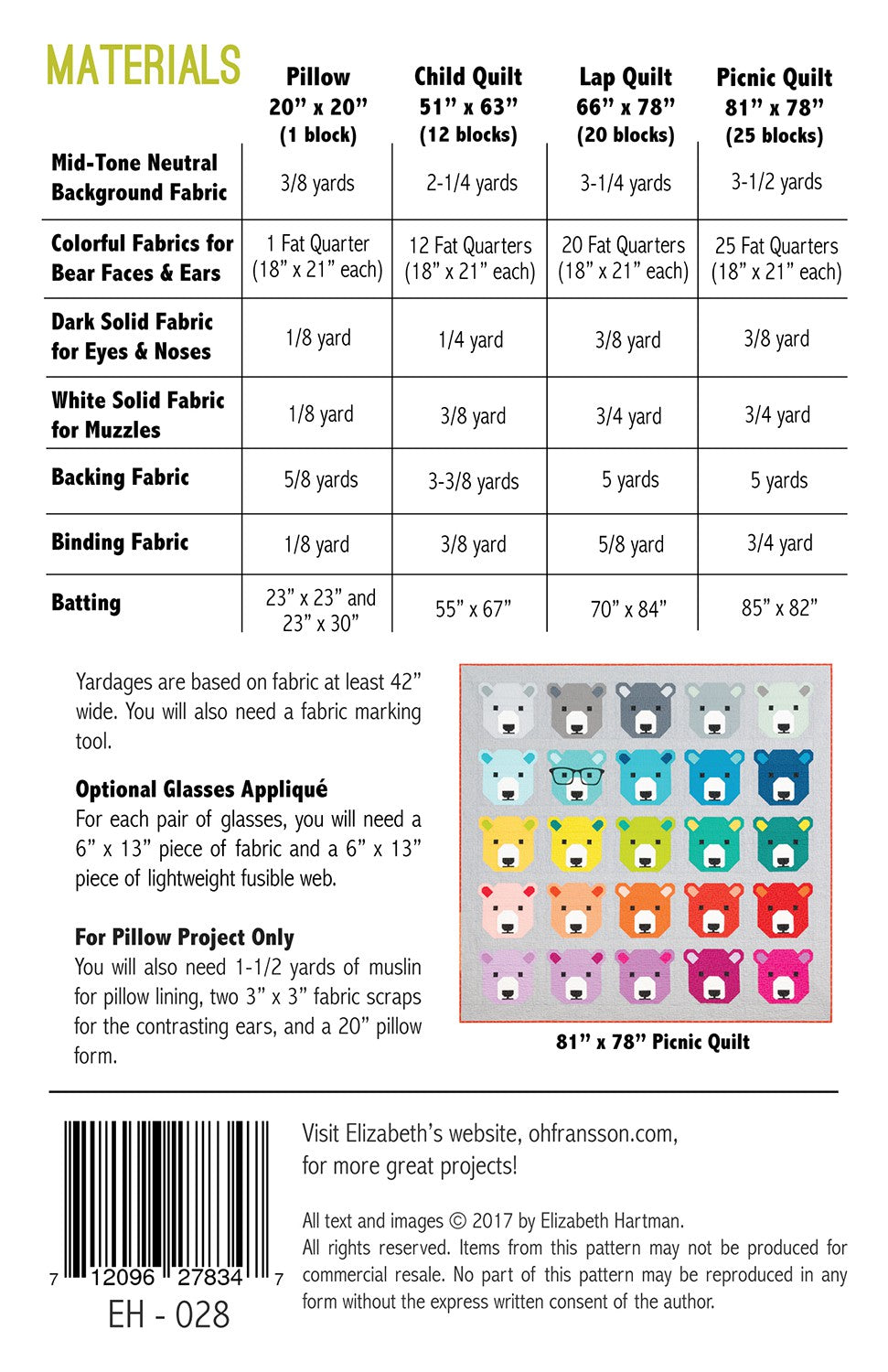 EH 028 Bjorn Bear by Elizabeth Hartman