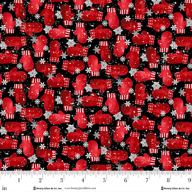 1287-98 Black || Snow Crew Flannel