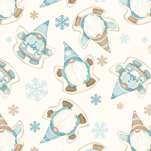 F9643-44 Cream || I Love Sn'Gnomies Flannel