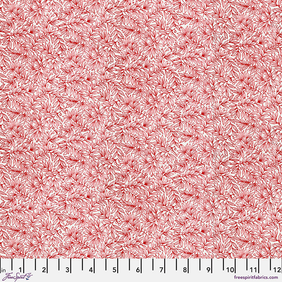 FNTH013.RED Berry Branch Flannel - Red