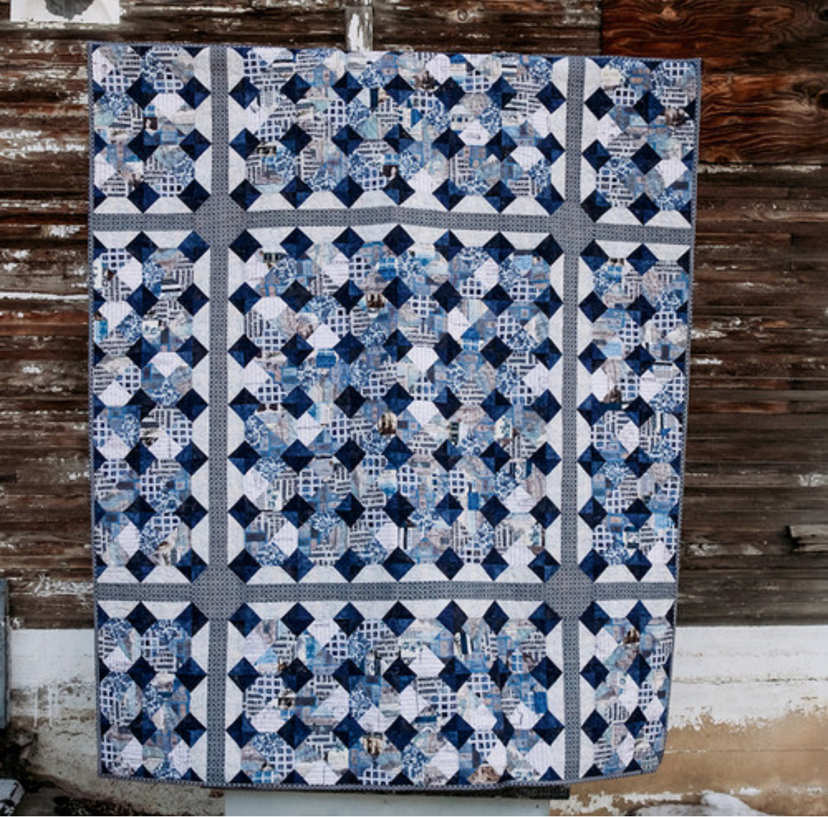 Tiled in Indigo Quilt Kit