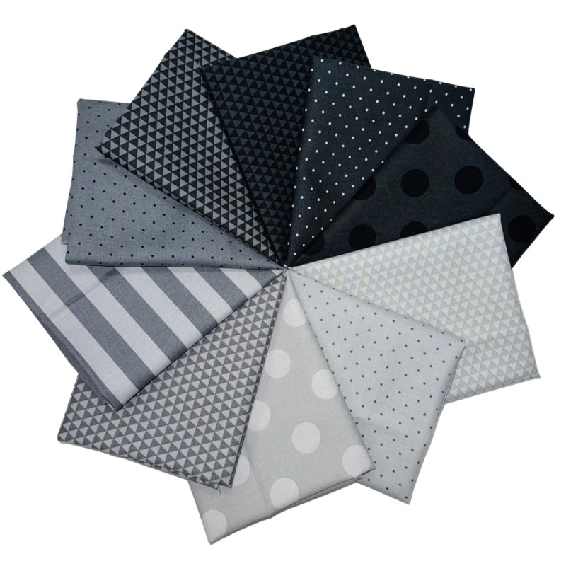 Tula's Grays 10 Fat Quarter Bundle