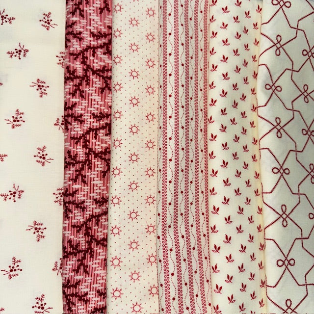 PG Red & Cream Six Yard Bundle