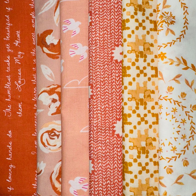 Contemporary Peach Six Yard Bundle