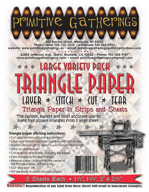 Lg Variety Triangle Paper Pk PRI 232 Primitive Gatherings