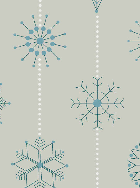 A-673-C || Natale || Snowflakes Grigio