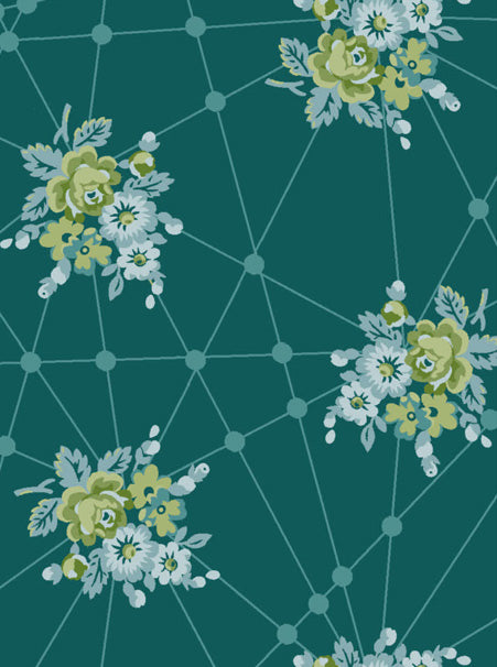 A-9874-T || Natale || Little Bouquets Verde Acqua