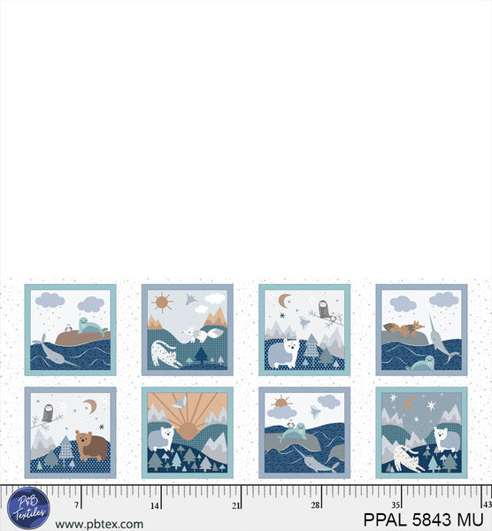 Polar Pals || Artic Antics Blocks Panel || PPAL5843-MU