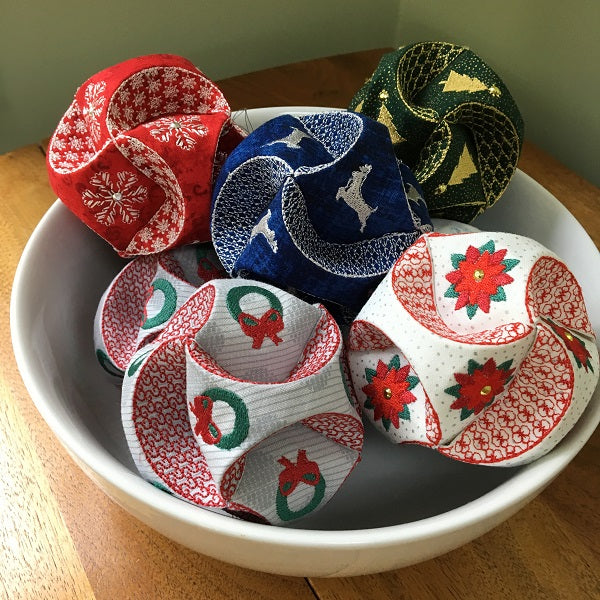 PQD 234 Holiday Baubles - Machine Embroidery