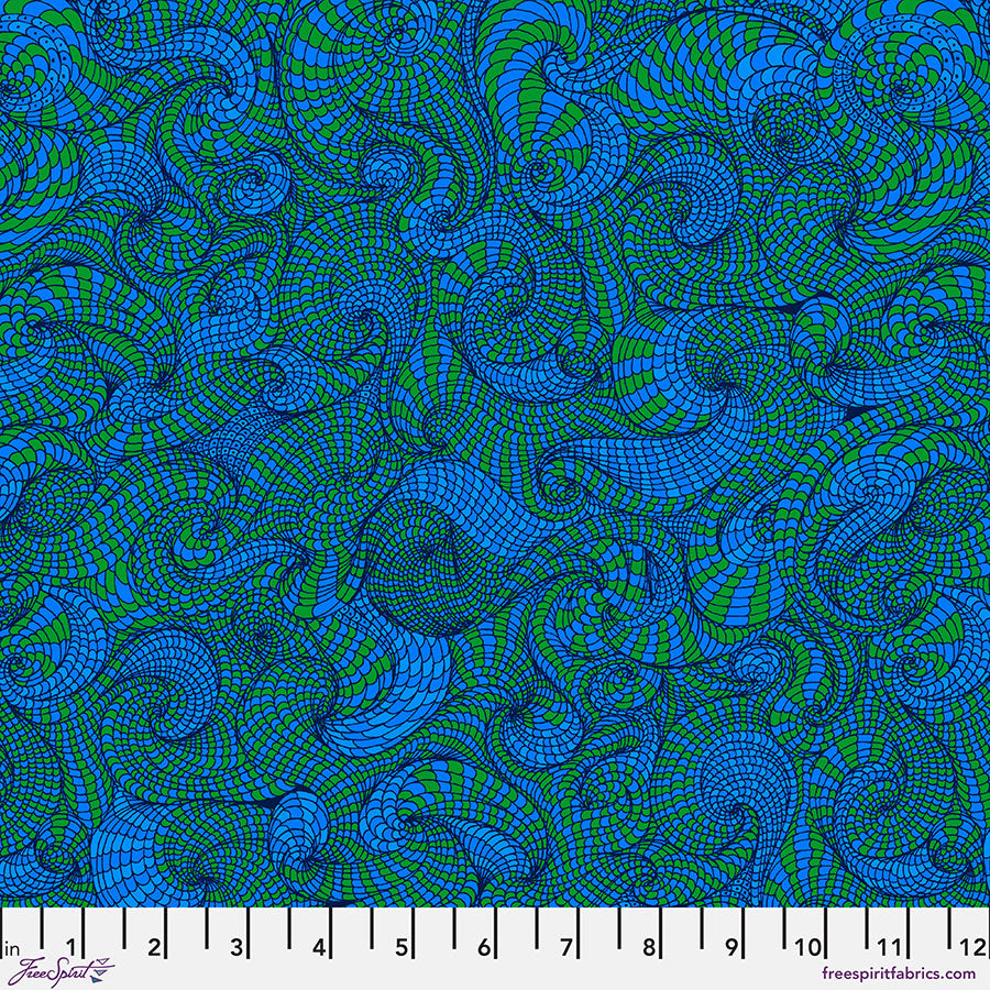 PWAL035.BLUE Whorls - Blue || BioGeo Energy
