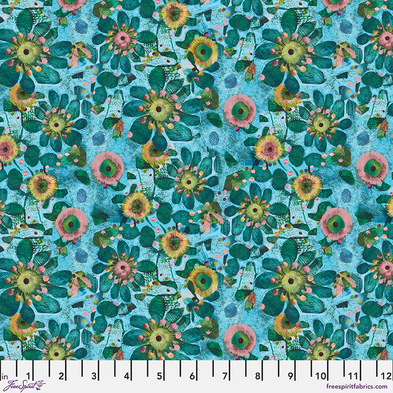 PWES030.TURQUOISE Fleur - Turquoise || L'Heure Bleue