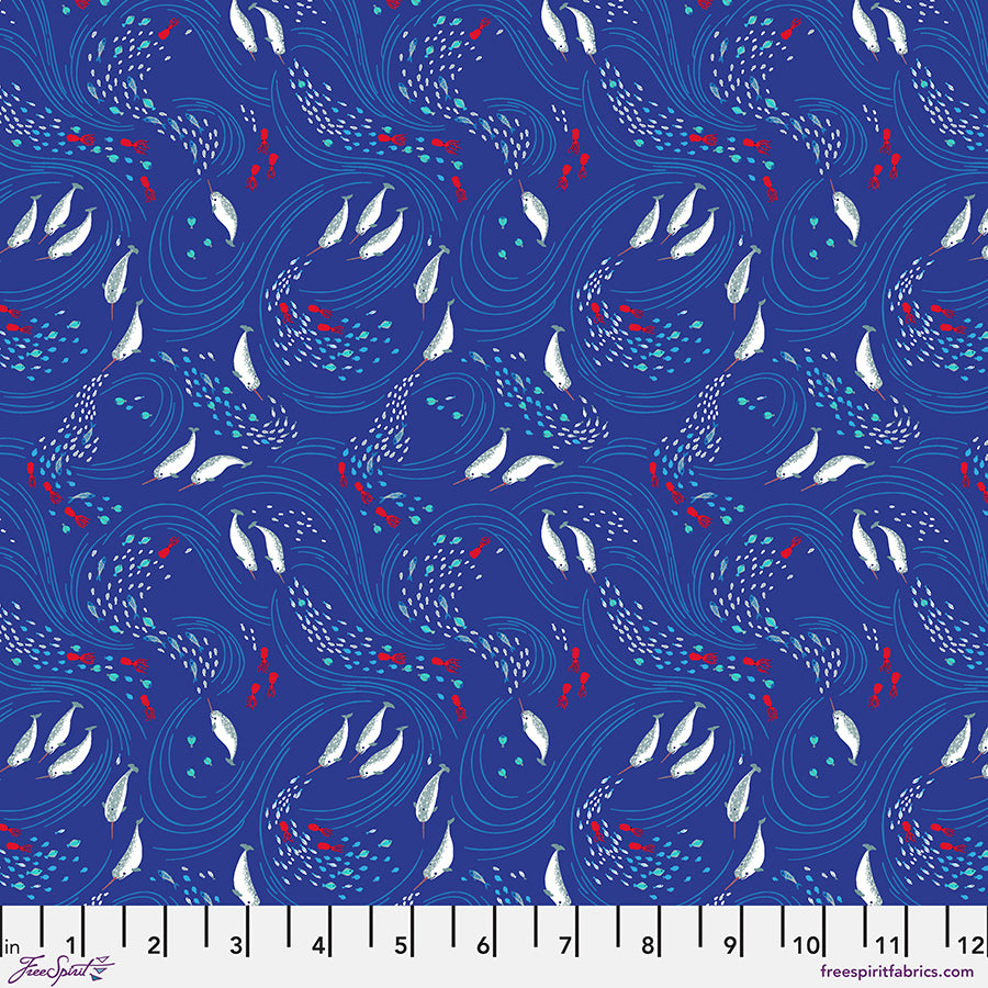 PWKT026.XBLUE Swirling Seas - Blue