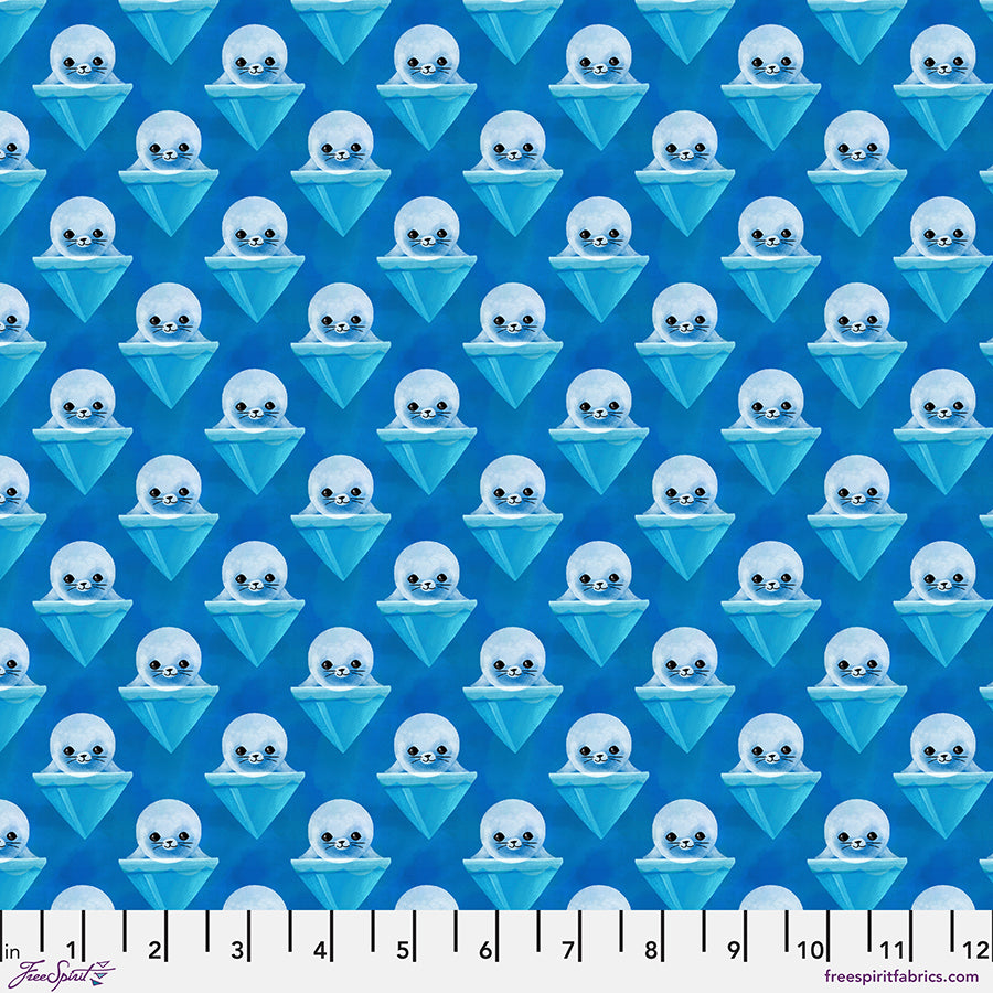 PWKT029.XBLUE Harp Seals - Blue