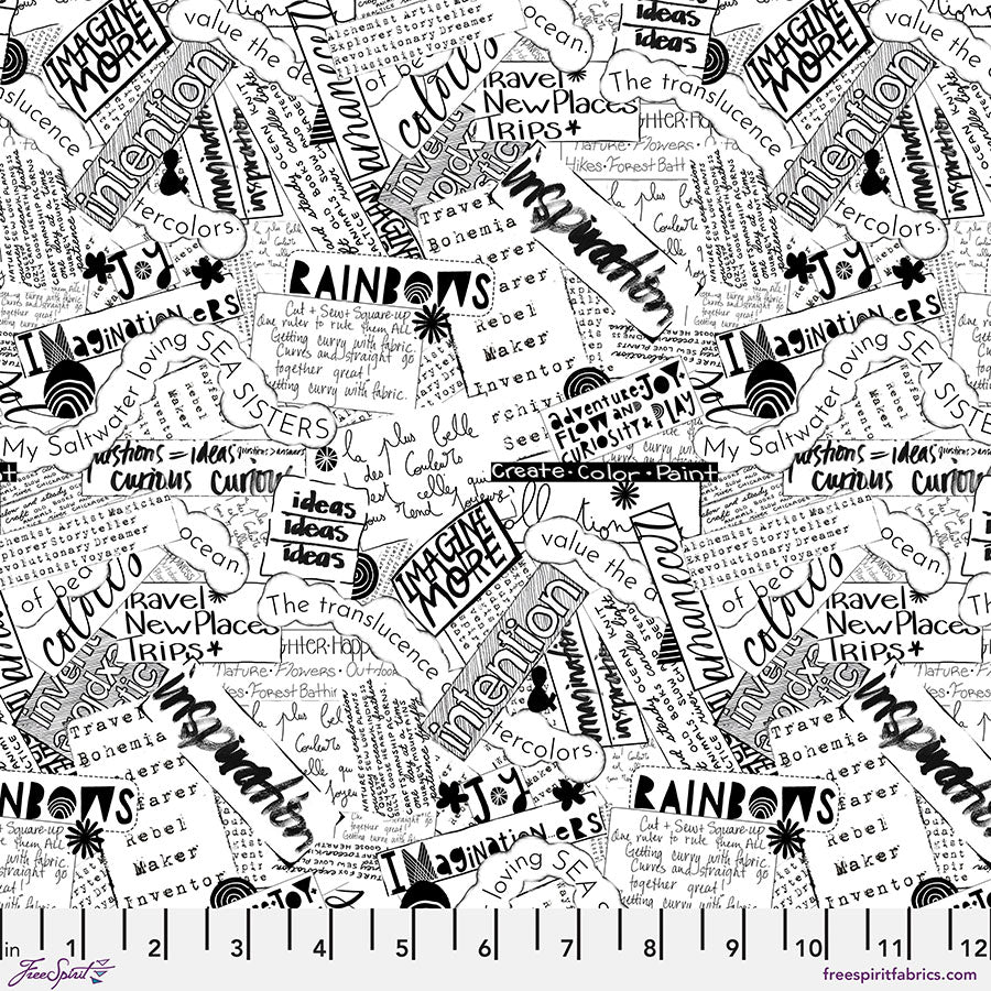 PWMLT999.WHITE Word Collage - White