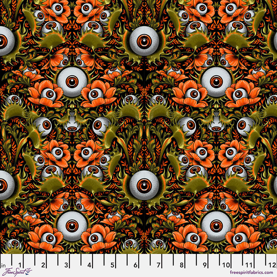 PWRH127.ORANGE Venus Eye Trap - Orange|| Costumes & Cobwebs