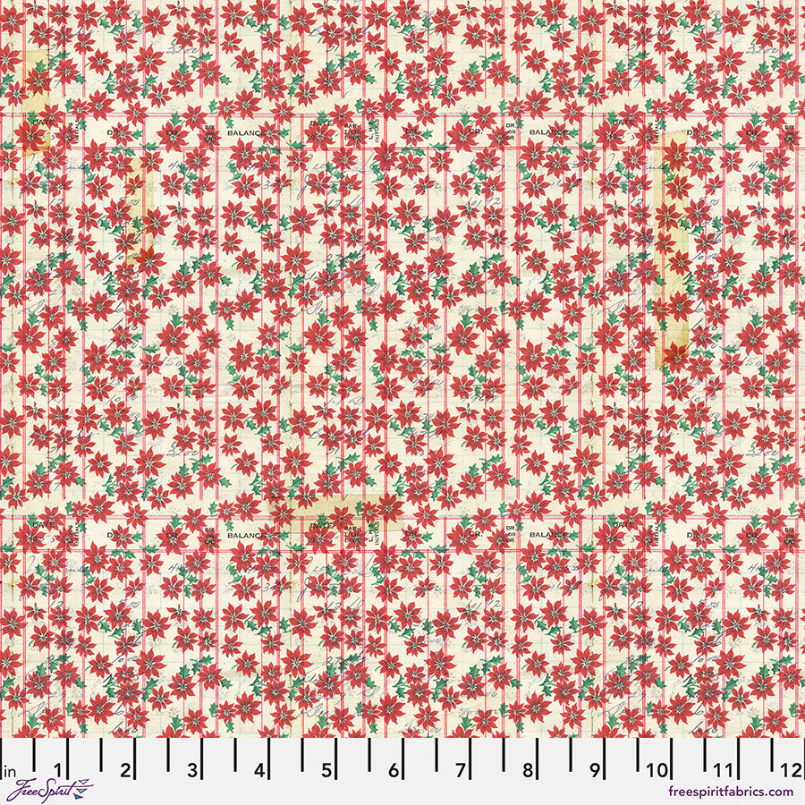 PWTH205.RED Festive Ledger - Red