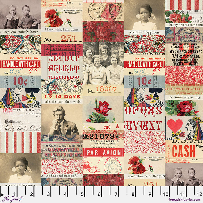 PWTH220.RED Red - Collage || Tim Holtz Palette Red