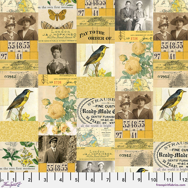 PWTH240.YELLOW Yellow Collage - Yellow || Tim Holtz Palette Yellow