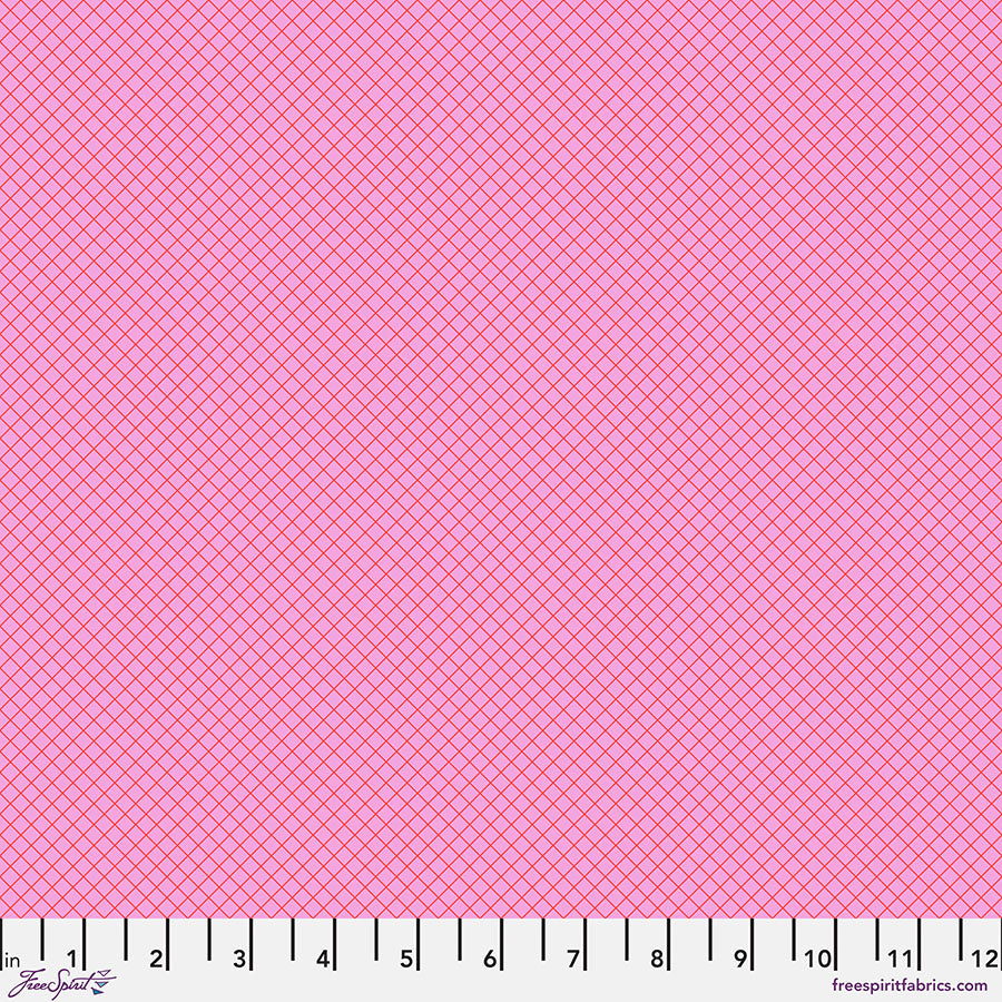 PWTP255.BUBBLEGUM On the Grid - Bubblegum || Tula Pink True Colors