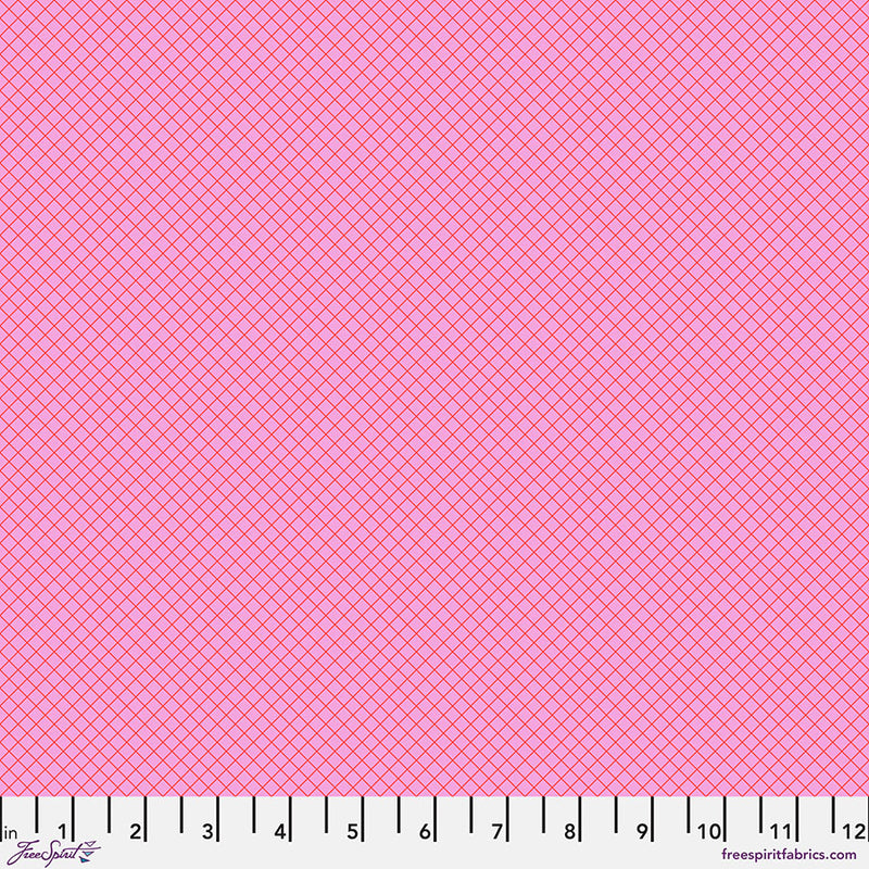 PWTP255.BUBBLEGUM On the Grid - Bubblegum || Tula Pink True Colors