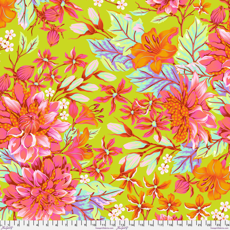 QBTP017.LUNAR Backing Fabric - Hello Dahlia Wide - Lunar || Untamed