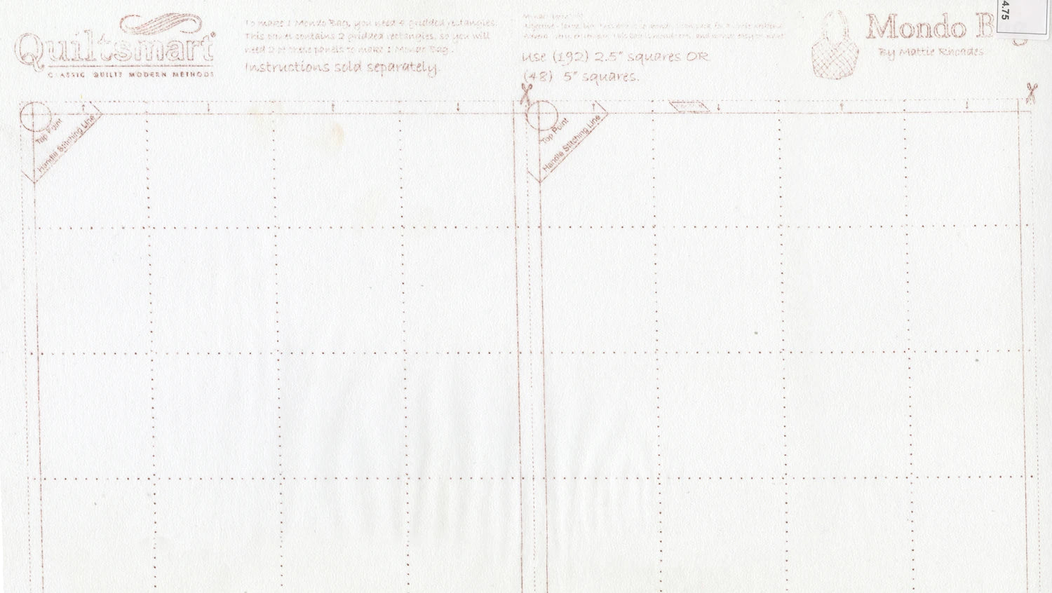 Mondo Bag Printed Interfacing (Interfacing only)