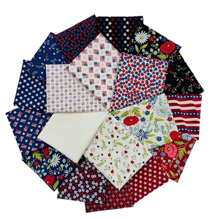 Red White Bloom 19 Half Yard Bundle