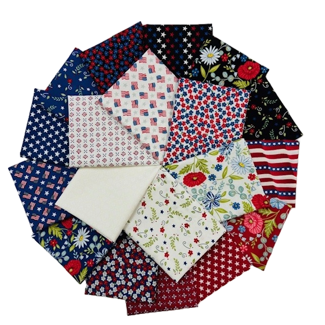 Red White Bloom 19 Half Yard Bundle