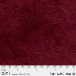 SUED300-DR Dark Red Suede Tonal