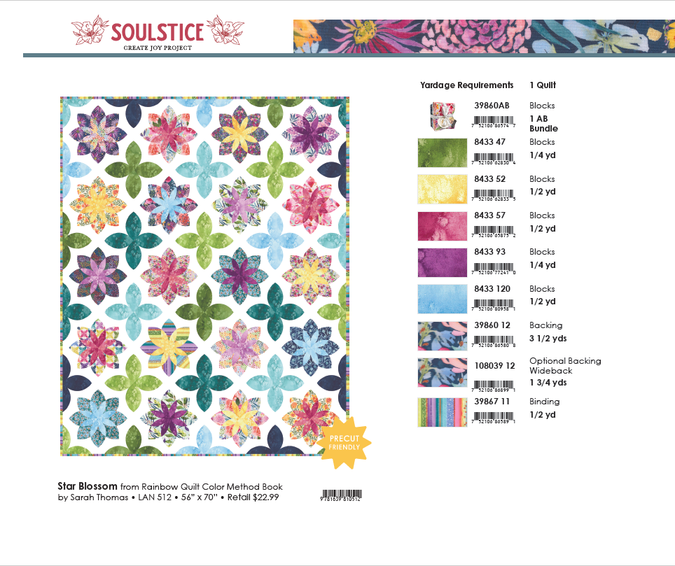 LAN 512 Rainbow Quilt Color Method