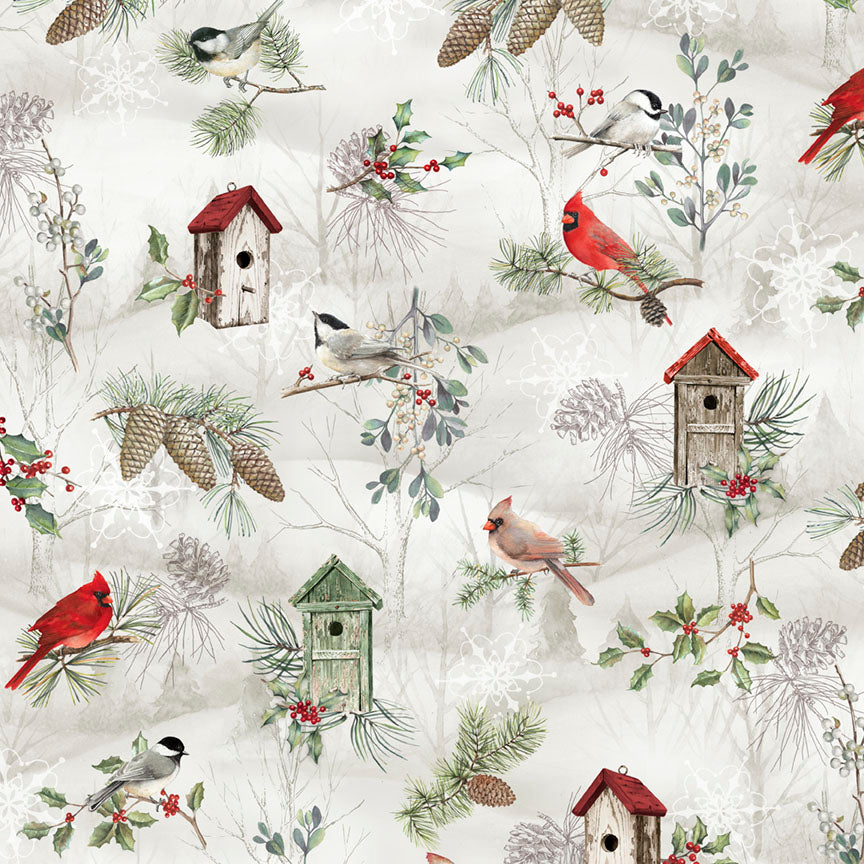 Winter Song | Layered Scenic with Birdhouses | WISO06230SMU