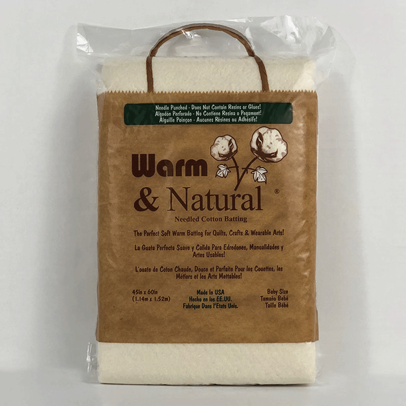 Warm & Natural Needled Cotton Batting Crib Package 45 x 60