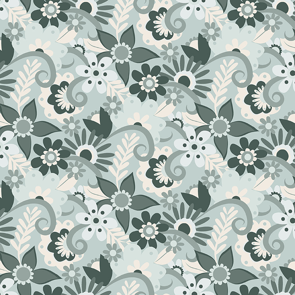 Little Goldi - Y3669-103 Light Teal - Floral
