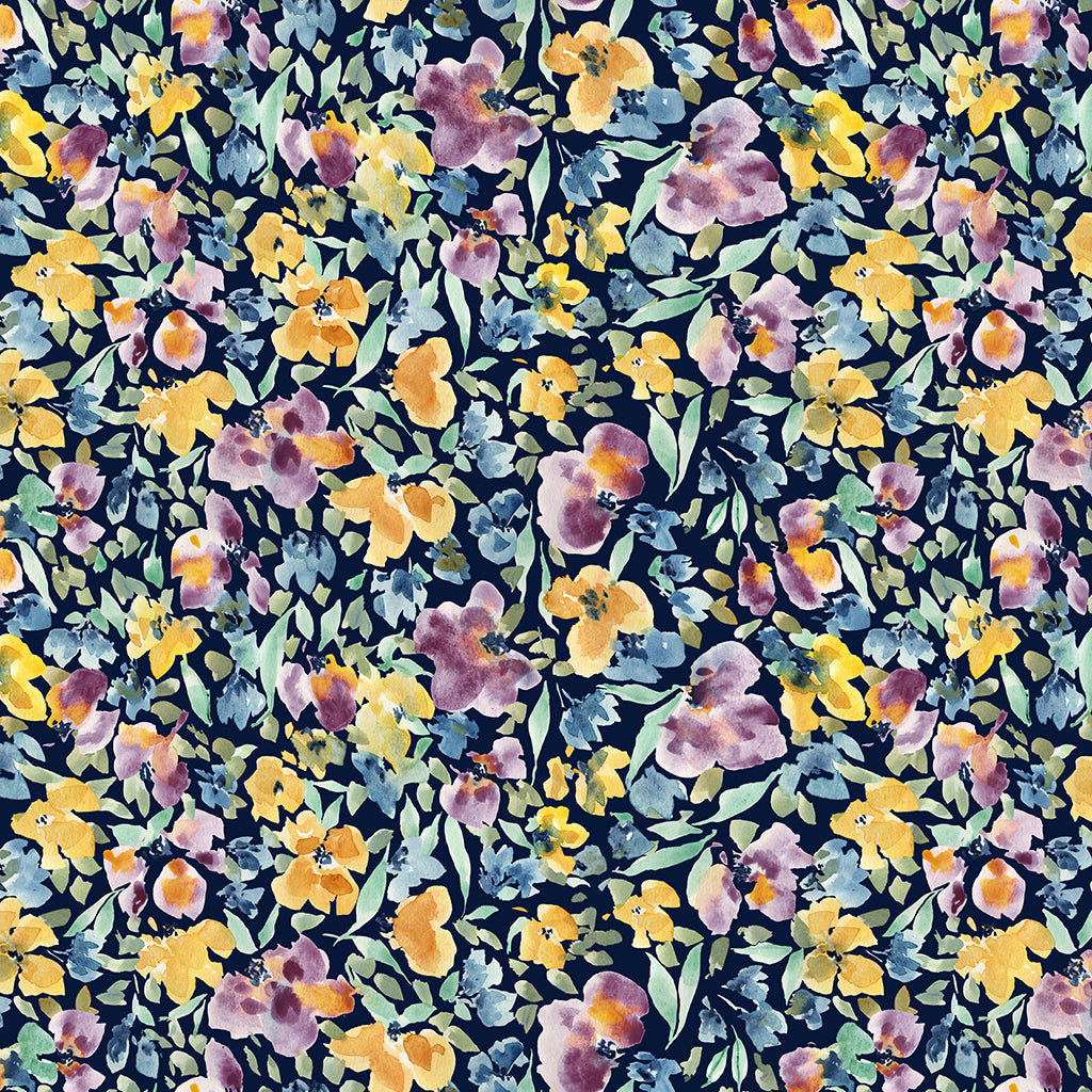 Violetta - Y4319-89 Dark Denim - Packed Flowers