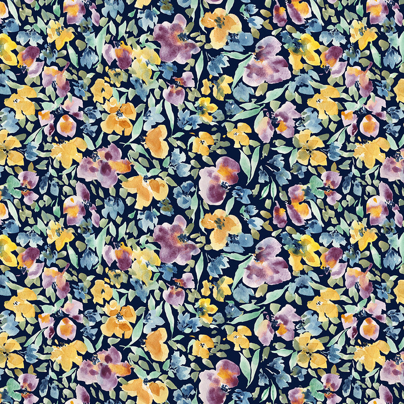 Violetta - Y4319-89 Dark Denim - Packed Flowers