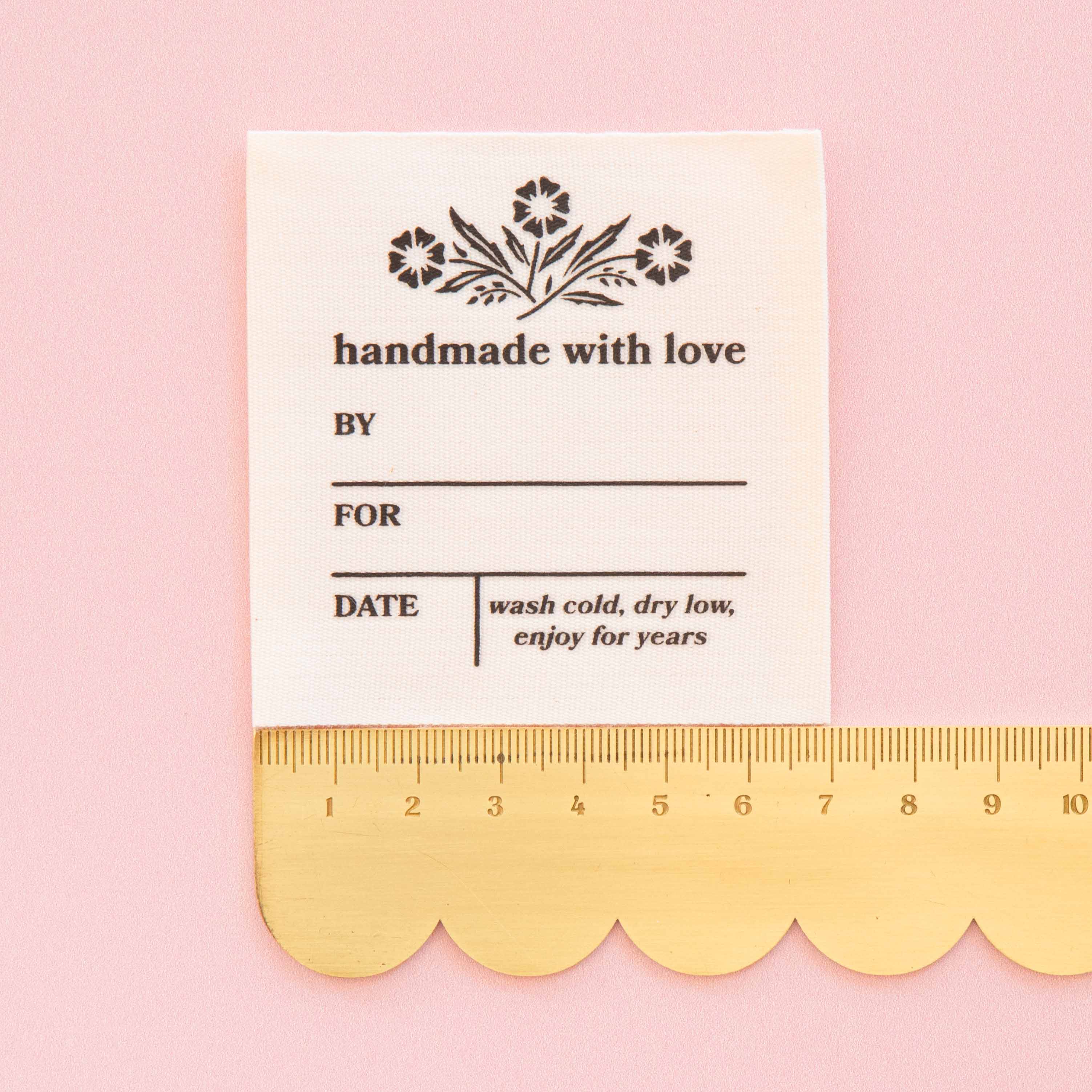 Vintage Handmade with Love Organic Cotton Write-in Labels
