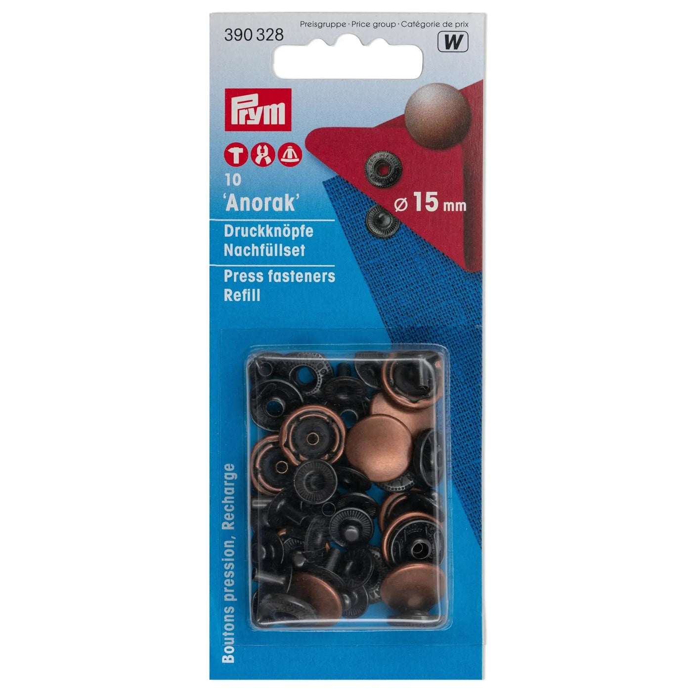 ANORAK 15 mm Refill Antique Copper 10pc