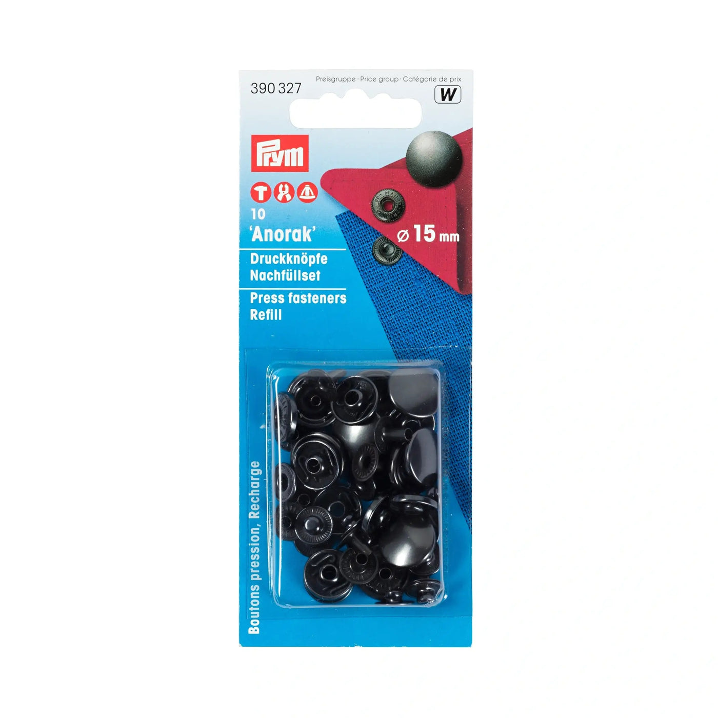 ANORAK 15 mm Refill Black 10pc