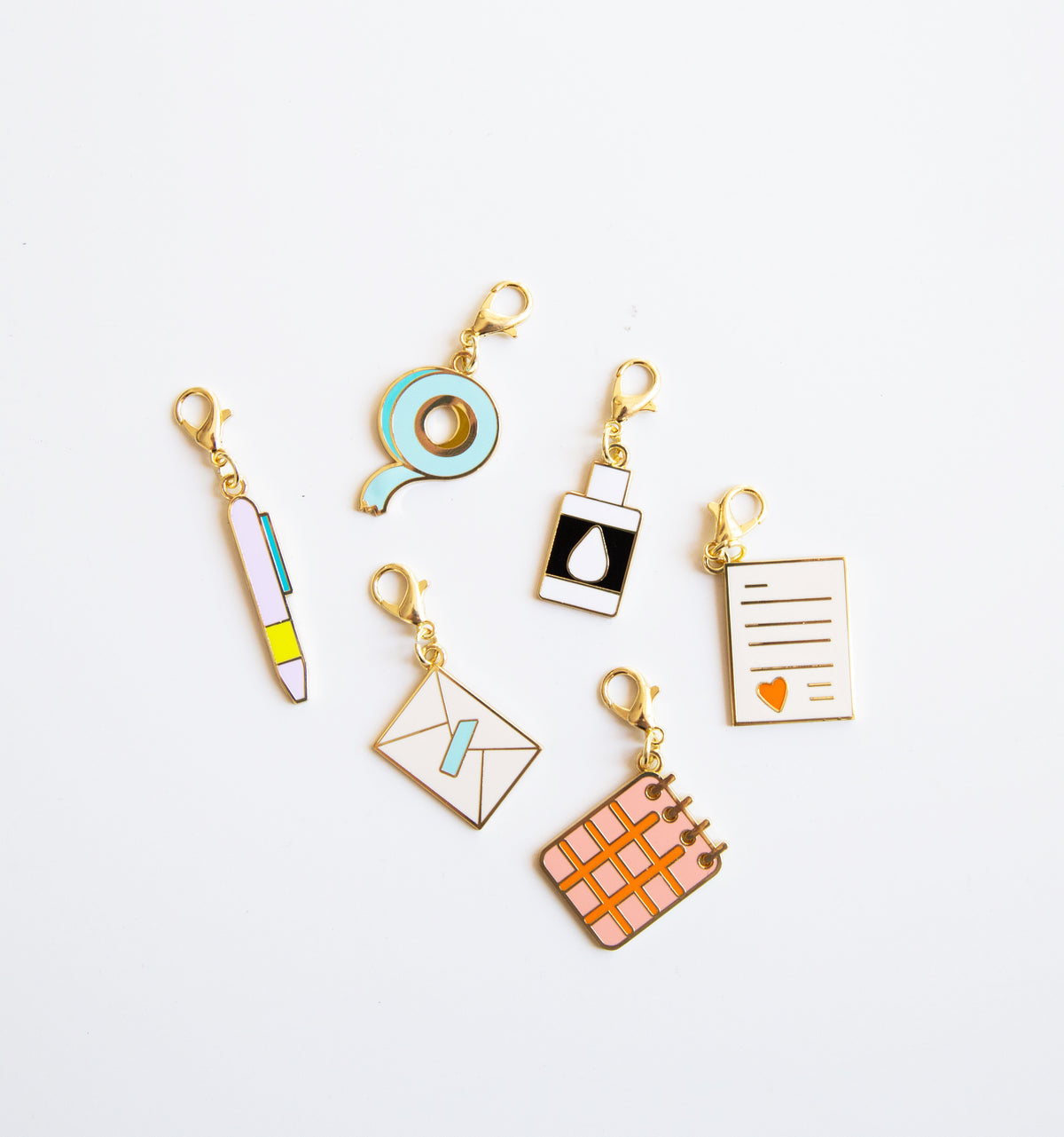 Salutations Enamel Zipper Pulls - 6 ct Salutations Enamel Zipper Pulls - 6 ct
