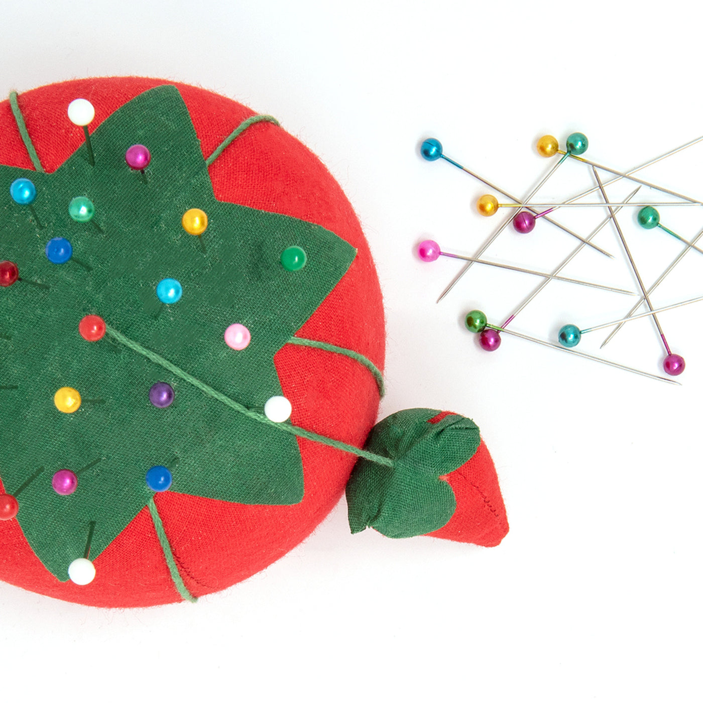 Tomato Pin Cushion with Strawberry Emery