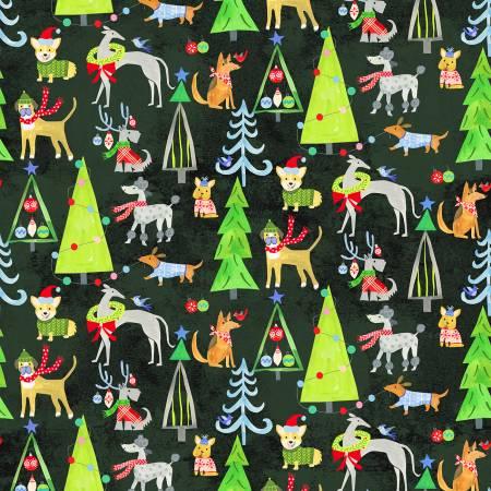 53548-2 Soft Black Christmas Canines