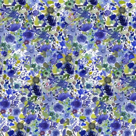Blue Meadow - Y3928-55 - Multi Color Digital Botanical