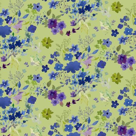 Blue Meadow - Y3929-23 - Light Olive Digital Field Bouq
