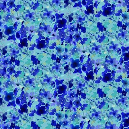 Blue Meadow - Y3931-97 - Light Sky Digital Flower Fancy