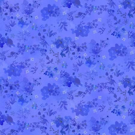 Blue Meadow - Y3936-91 - Light Royal Blue Digital Flowe
