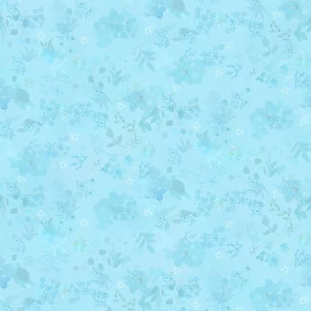 Blue Meadow - Y3936-97 - Light Sky Digital Flower Wash