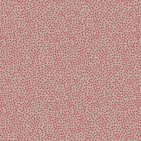 F46-3 Winter In Bluebell - Winter red dots Flannel