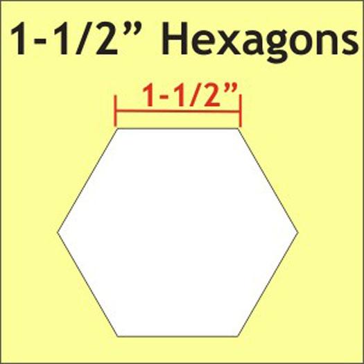 Hexagon 1 1/2 50pcs